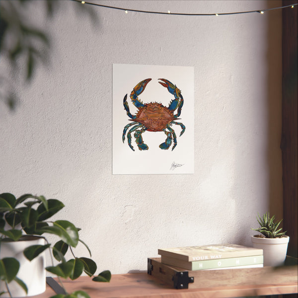 Blue Sand Crab - Fine art illustration print
