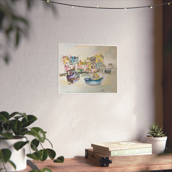 St.Ives Hobbit fishing boat - Fine Art Print