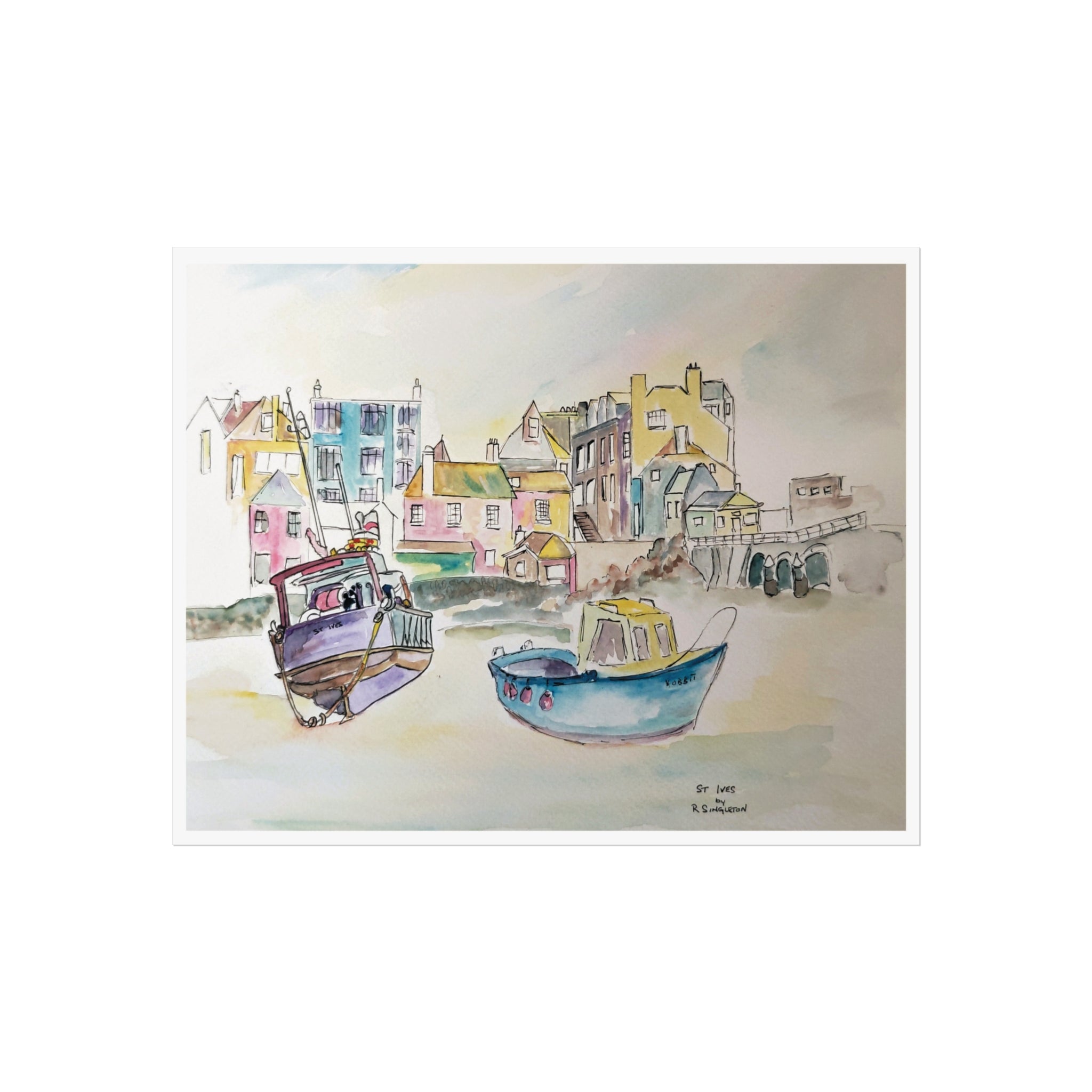 St.Ives Hobbit fishing boat - Fine Art Print