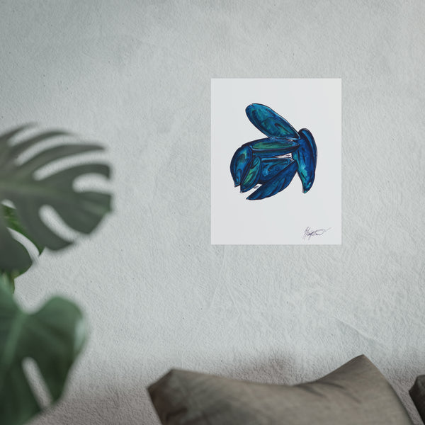 Mussels - seafood fine art illustration print