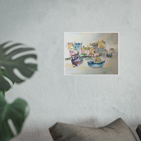 St.Ives Hobbit fishing boat - Fine Art Print