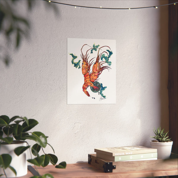 Langoustines and Limes - fine art illustration print