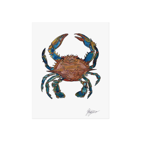 Blue Sand Crab - Fine art illustration print