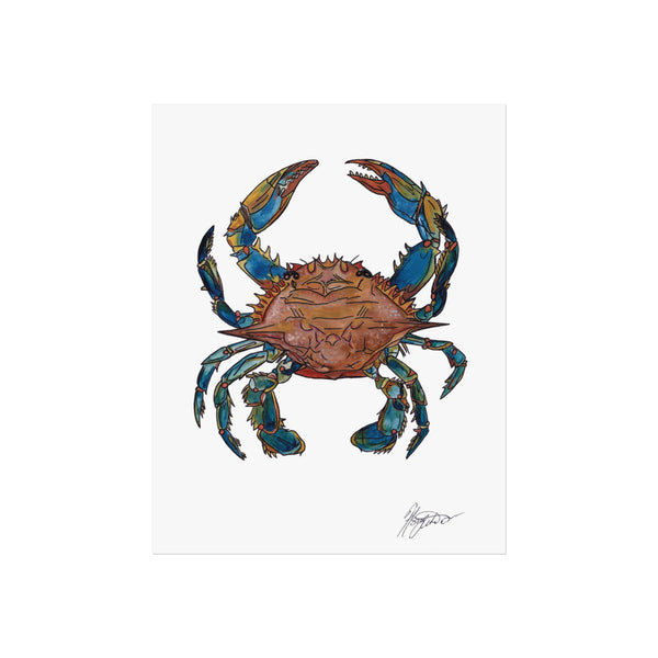 Blue Sand Crab - Fine art illustration print