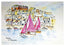 R singleton artist created a watercolour study of the fishing village of Fowey, featuring yacht racing and the vibrant town behind it, taken from the view of the ferry port opposite, finished with washes of vibrant colours. Painted originally by Robert Singleton in a contemporary form using washes of colour and negative space. Reproduced exclusively by HLSdesigner