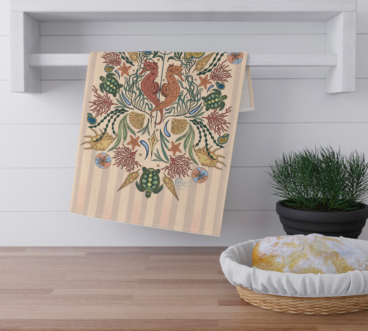 Seahorse Trident TeaTowel