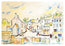 Polperro in Colour captures the picturesque charm of Cornwall's most enchanting coastal village through vibrant watercolour washes and contemporary sketch artistry. This modern interpretation by R Singleton celebrates Polperro's distinctive architecture and natural beauty with fluid, expressive brushwork that brings the scene to life. Perfect for those seeking to celebrate this beloved Cornish destination, this piece merges traditional watercolour techniques with a fresh, contemporary aesthetic.
