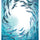 An art print depicting a school of fish swimming in a circular formation around a bright white center, set against a deep blue and teal underwater background. The print features an artist's signature and watermark at the bottom. Designed and created by HLSdesigner, Hannah Singleton fine artist and illustrator inspired by the ocean and coastal viewpoints in Cornwall