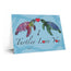 Greeting card with two turtles and 'I Turtley Love You' text on a blue background designed and made by HLSdesigner