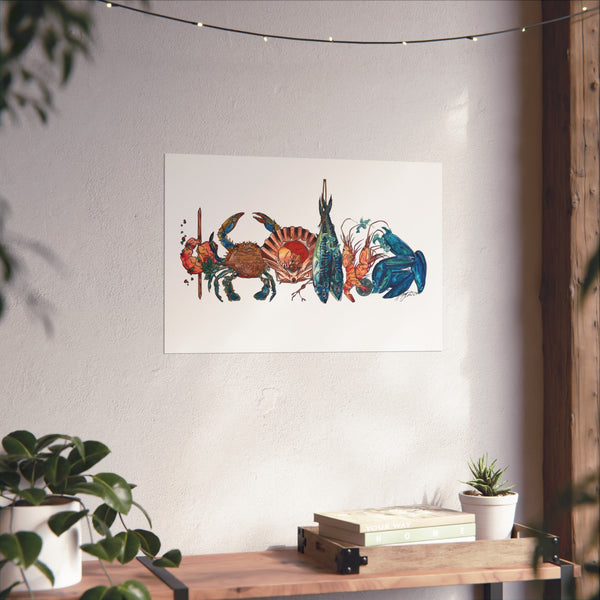 Seafood platter fine art print