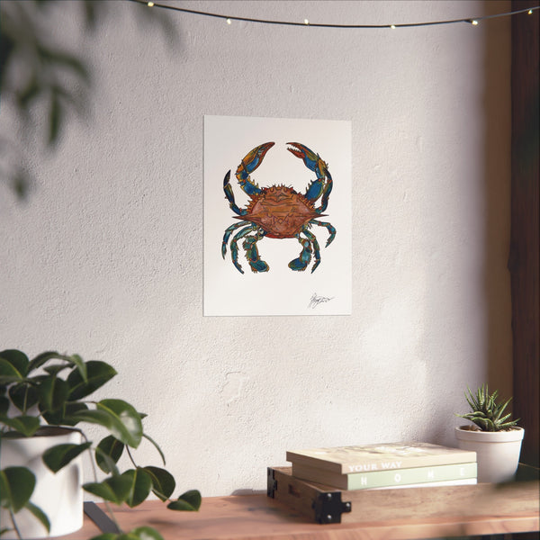 Blue Sand crab fine art print